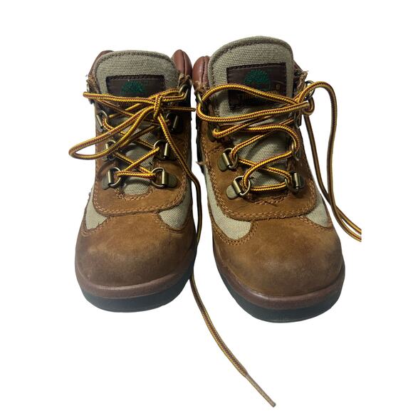 Timberland Field Boots Big Kids Unisex Premium Leather/Nubuck Tan sz 1 - Picture 6 of 7